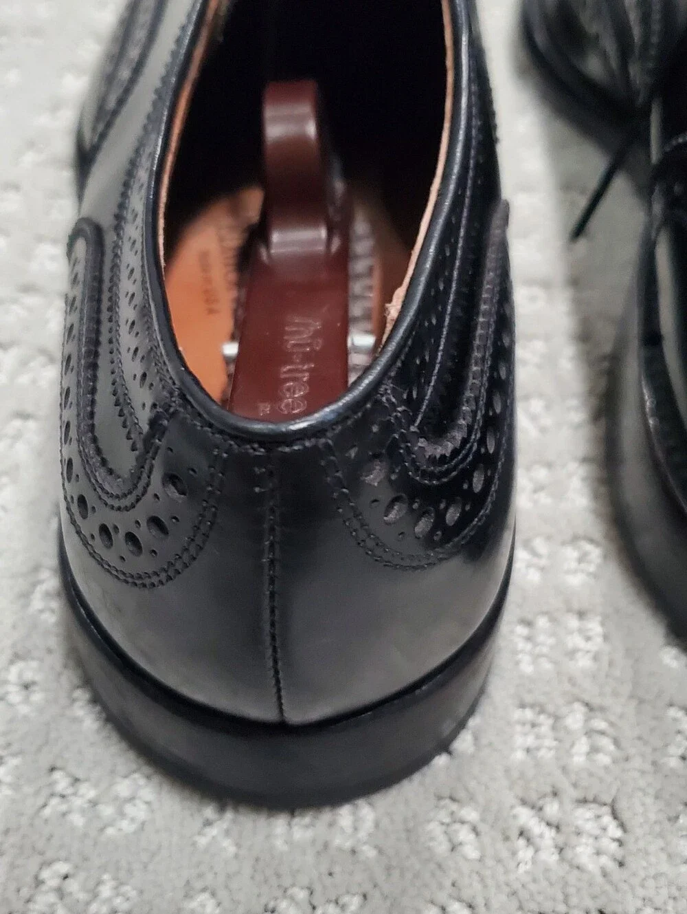 Allen Edmonds McAllister Black Leather Wingtip Oxford Shoes Men Size 8.5 D USA